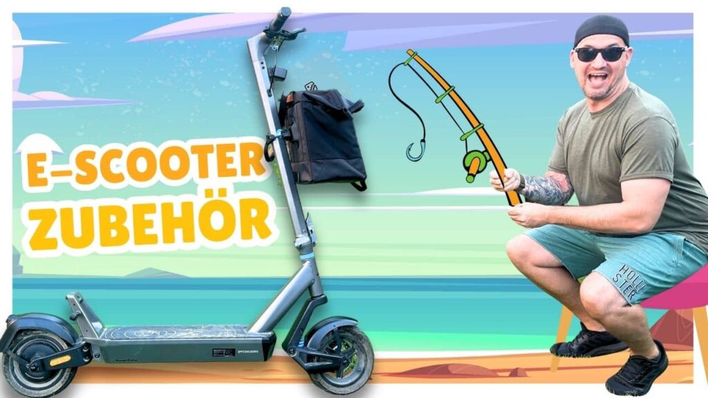 Öhll-in Bag im Test: Hält die Tasche, was sie verspricht? Öhll-in Bag befestigt an einem E-Scooter, zeigt die vielseitige Transportlösung für urbane Mobilität mit recycelten Materialien und stilvollem Design.