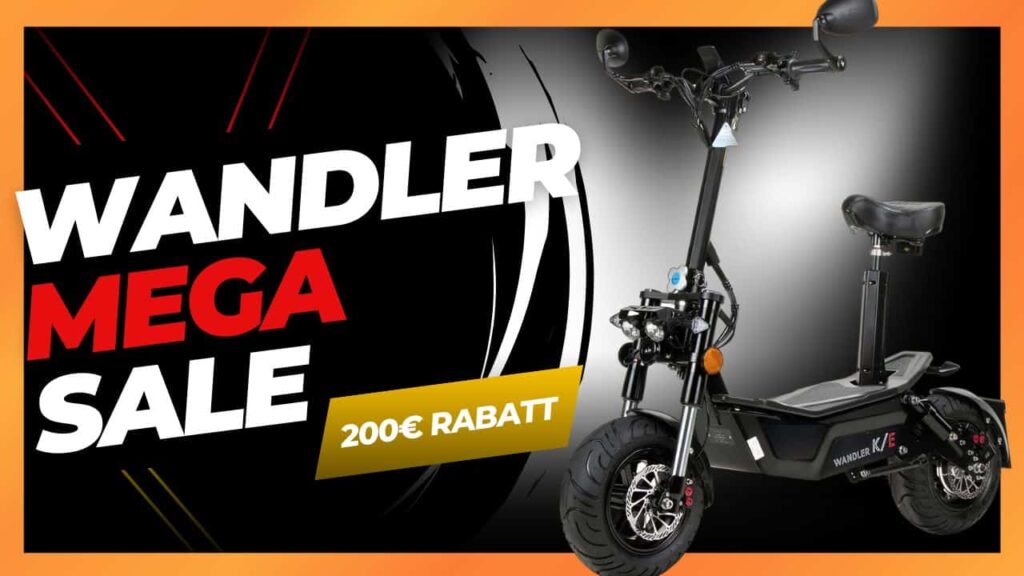 Mega-Sale auf den WANDLER-K/E Elektroroller – Jetzt 200€ sparen! 🛵 WANDLER-K/E Elektroroller Sale: Mit Gutscheincode SH200 bis 31.12. zuschlagen!