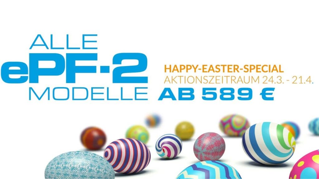 Federgabel & Blinker: Die ePF-2 XT-Modelle bringen Komfort und Sicherheit. Hol dir deinen Scooter zum Top-Preis.