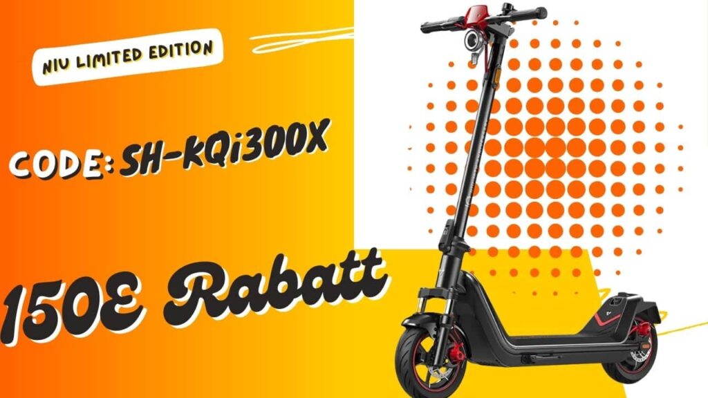 KQi 300 X Limited Edition: Top-Speed bis 25 km/h, 60 km Reichweite, T-Shirt & Notebook inklusive. Vorbestellen & 150€ sparen!