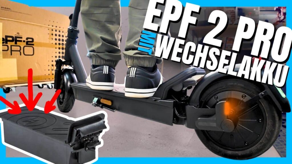 ePF-2 Pro von ePowerFun: Das E-Scooter-Highlight mit Wechselakku Neuer ePF-2 Pro vorgestellt: Erlebe einen flexiblen E-Scooter mit abschließbarem Wechselakku und kraftvollem 1200W Peak Motor.