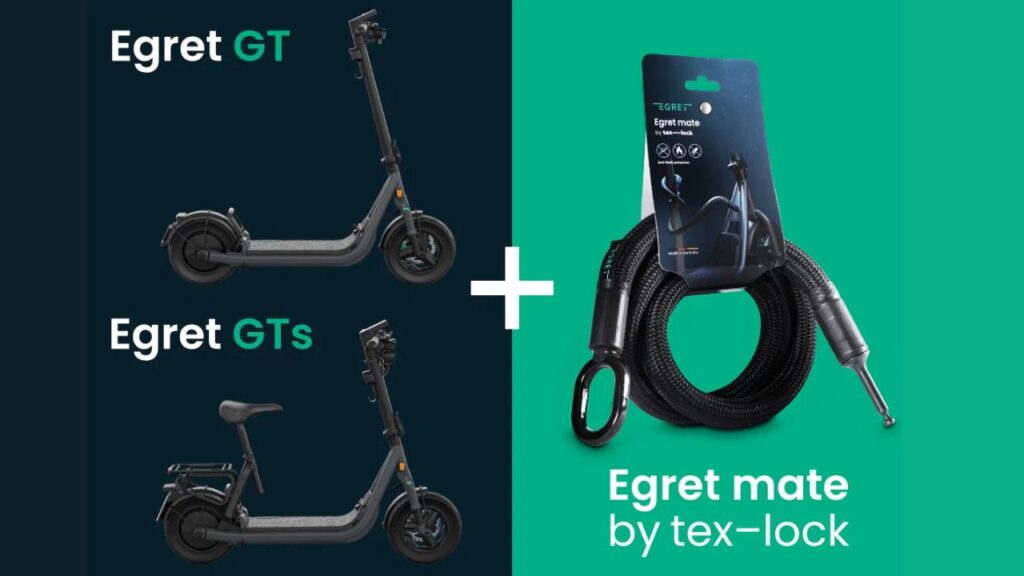 Egret Special Deal: Jetzt Premium-Scooter plus Schloss geschenkt sichern.