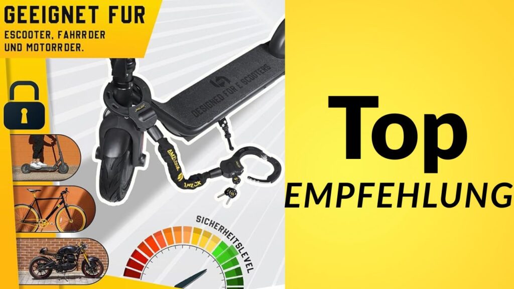 Bestes Schloss für Xiaomi & Ninebot Scooter – AMZLOCK E-Scooter absichern leicht gemacht – mit dem robusten AMZLOCK Schloss.