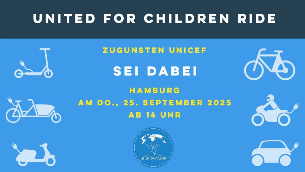 Hamburg rollt für Kinderrechte – United For Children Ride 2025 am 25. September.