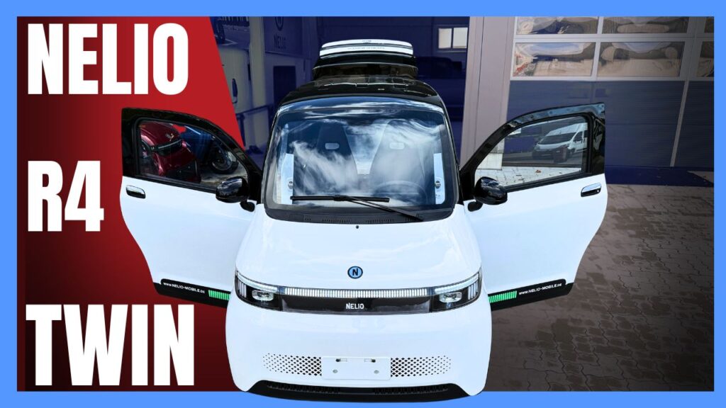 Entdecke das Microcar Nelio R4 Twin: 45 km/h, großer Kofferraum, EU-Zulassung und VRLA-Batterie.
