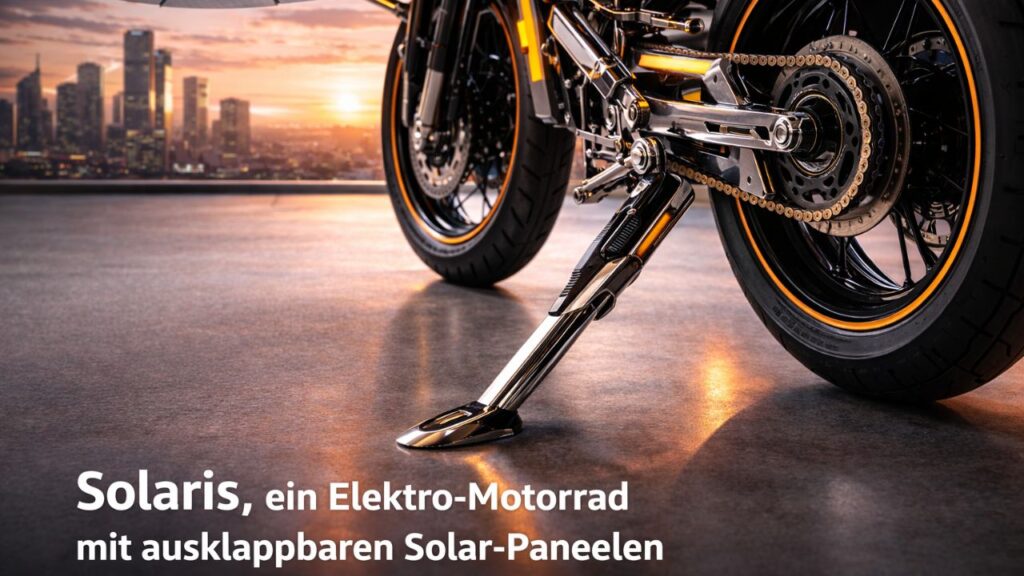 Das Solaris-Elektromotorrad von Mask Architects setzt auf Solarzellen statt Steckdose. Visionär, kritisch analysiert und in die Zukunft gedacht.
