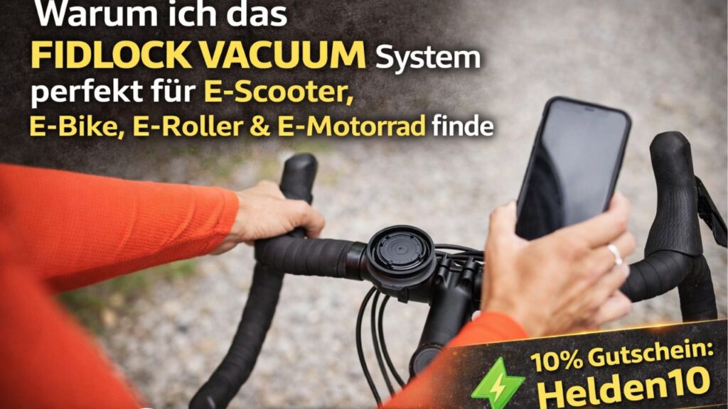 FIDLOCK Zubehör für Mikromobilität: Warum ich auf FIDLOCK setze! FIDLOCK VACUUM im Praxistest: Warum ich das System täglich bei E-Scooter, E-Bike, E-Roller und im Auto nutze.
