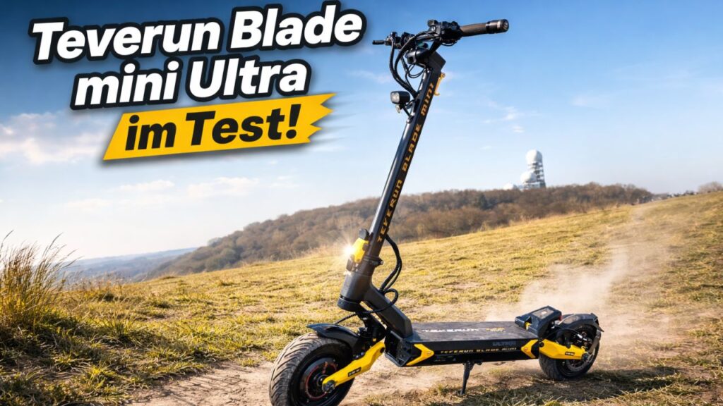 Teverun Blade Mini Ultra eKFV im Detail: Dual-Motor, Bosch-Technologie und bis zu 90 km Reichweite. Alle Infos zum Premium-E-Scooter.